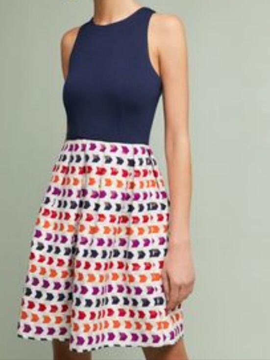 Hutch Dresses & Skirts - Hutch Blue Fit & Flare Metallic Arrowhead Mini Dress 8 Pockets Racerback